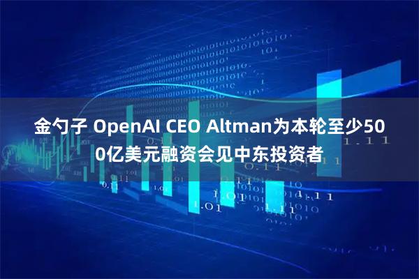 金勺子 OpenAI CEO Altman为本轮至少500亿美元融资会见中东投资者